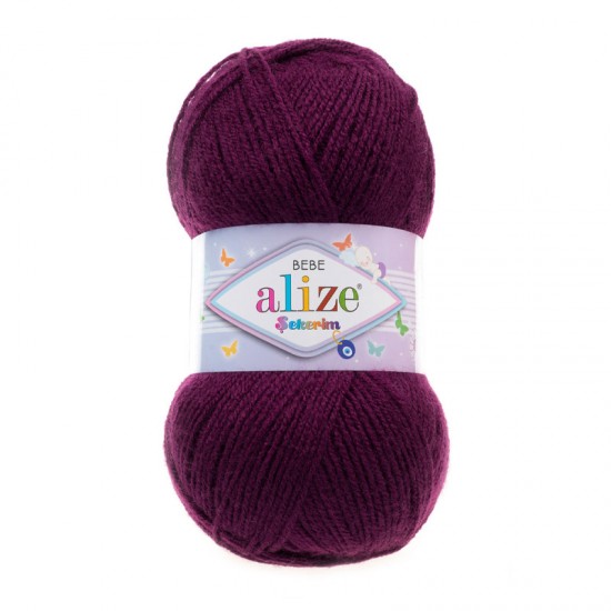 Alize Şekerim Bebe Mürdüm El Örgü İpi 304 Alize Şekerim Bebe Mürdüm El Örgü İpi 304