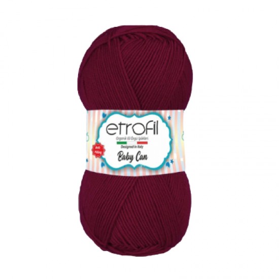 Etrofil Baby Can Bordo El Örgü İpi 80039