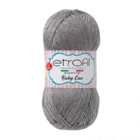 Etrofil Baby Can Gri El Örgü İpi 80090 Etrofil Baby Can Gri El Örgü İpi 80090