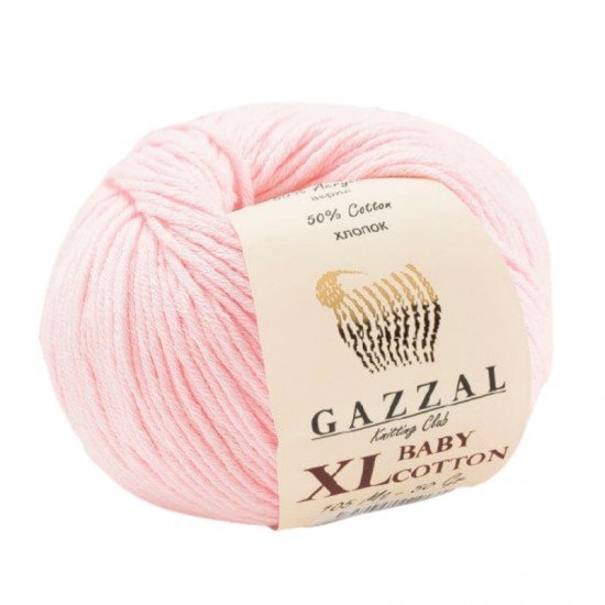 Gazzal Baby Cotton XL Açık Pembe El Örgü İpi 3411