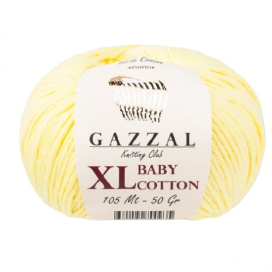 Gazzal Baby Cotton XL Açık Sarı El Örgü İpi 3413