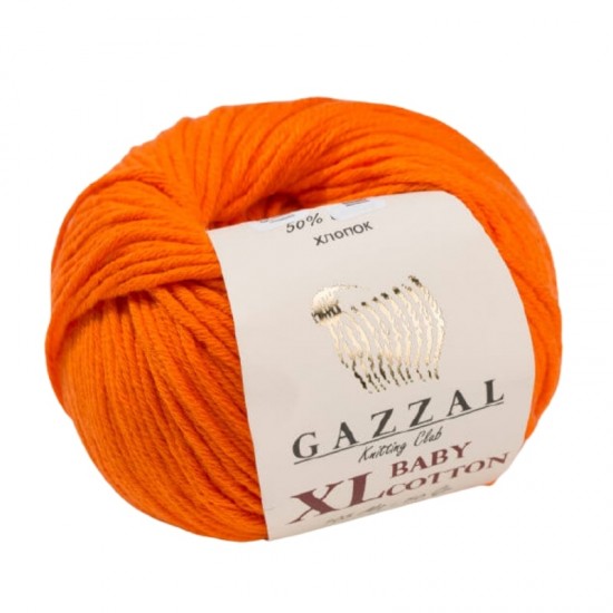 Gazzal Baby Cotton XL Turuncu El Örgü İpi 3419 Gazzal Baby Cotton XL Turuncu El Örgü İpi 3419