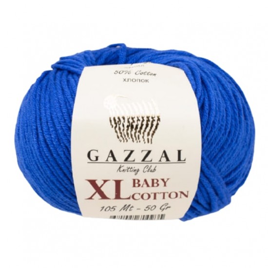 Gazzal Baby Cotton XL Saks Mavi El Örgü İpi 3421