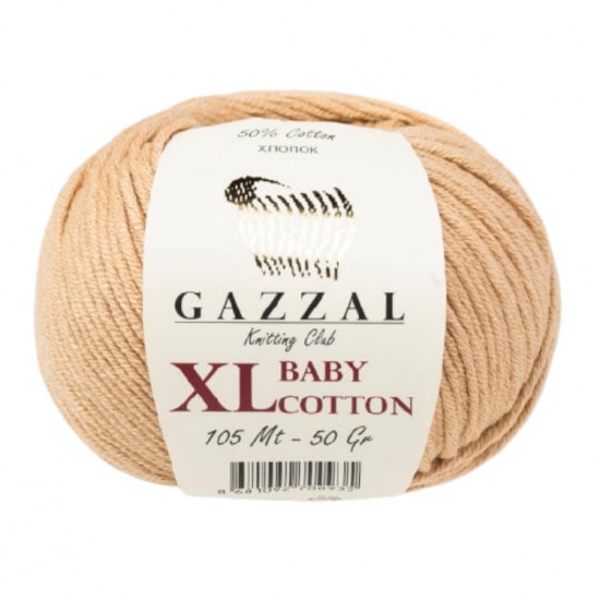 Gazzal Baby Cotton XL Sütlü Kahve El Örgü İpi 3424 Gazzal Baby Cotton XL Sütlü Kahve El Örgü İpi 3424