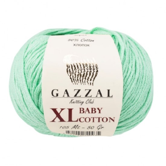 Gazzal Baby Cotton XL Su Yeşili El Örgü İpi 3425