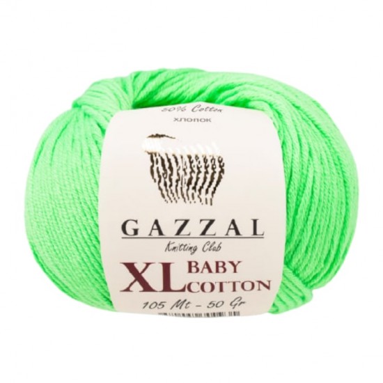 Gazzal Baby Cotton XL Fıstık Yeşili El Örgü İpi 3427
