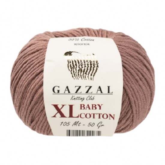 Gazzal Baby Cotton XL Açık Kahve El Örgü İpi 3434 Gazzal Baby Cotton XL Açık Kahve El Örgü İpi 3434