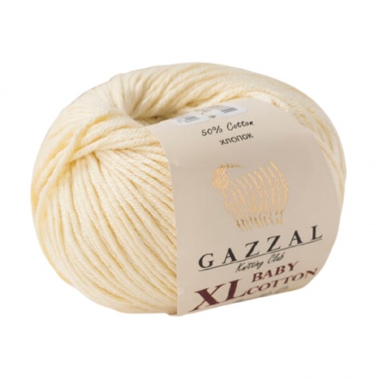 Gazzal Baby Cotton XL Bej El Örgü İpi 3437