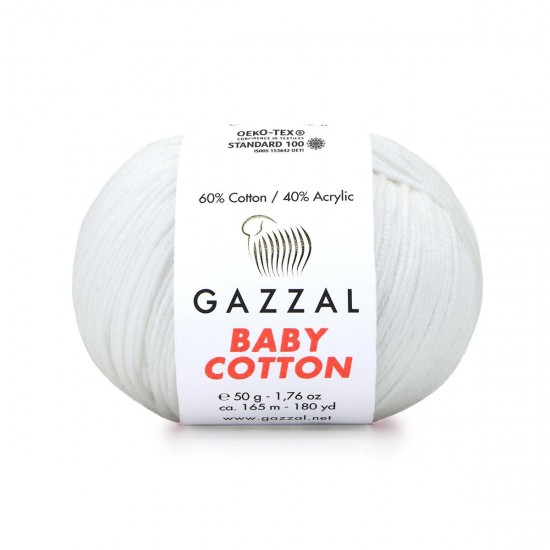 Gazzal Baby Cotton Ekru El Örgü İpi 3410