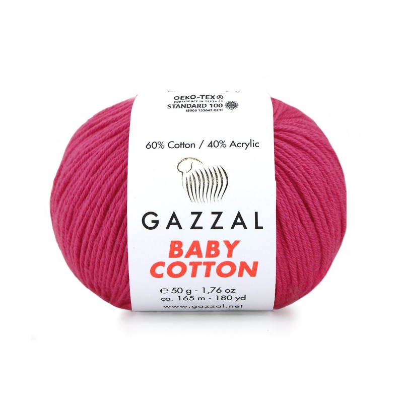 Gazzal Baby Cotton Fuşya El Örgü İpi 3415
