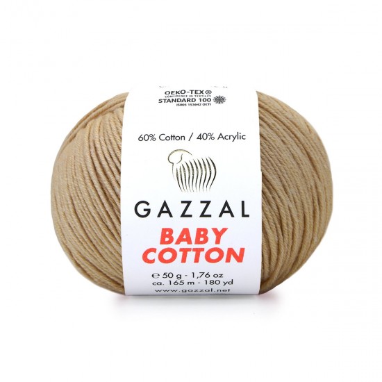 Gazzal Baby Cotton Sütlü Kahve El Örgü İpi 3424 Gazzal Baby Cotton Sütlü Kahve El Örgü İpi 3424