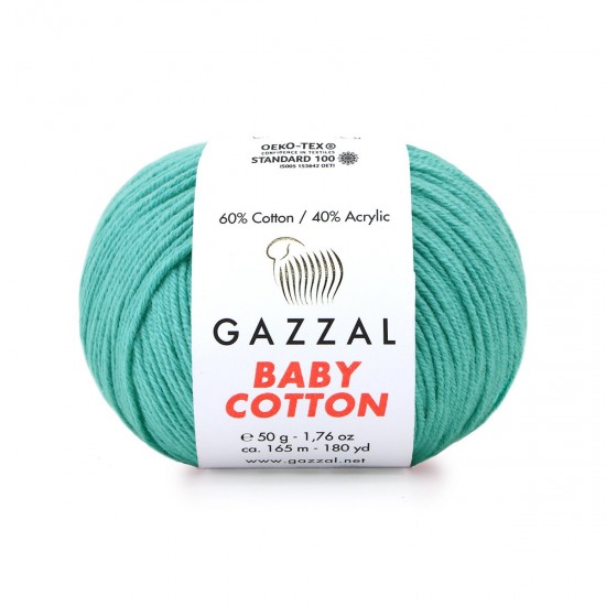 Gazzal Baby Cotton Turkuaz El Örgü İpi 3426