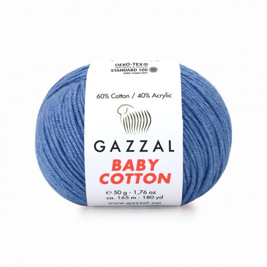 Gazzal Baby Cotton Koyu Mavi El Örgü İpi 3431
