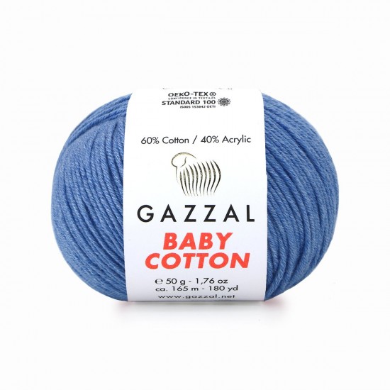 Gazzal Baby Cotton Koyu Mavi El Örgü İpi 3431 Gazzal Baby Cotton Koyu Mavi El Örgü İpi 3431