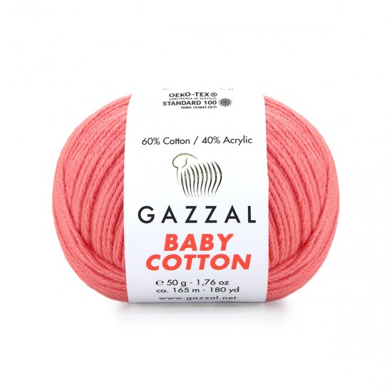 Gazzal Baby Cotton Bebe Pembe El Örgü İpi 3435