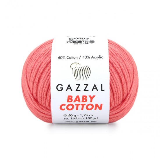 Gazzal Baby Cotton Bebe Pembe El Örgü İpi 3435 Gazzal Baby Cotton Bebe Pembe El Örgü İpi 3435