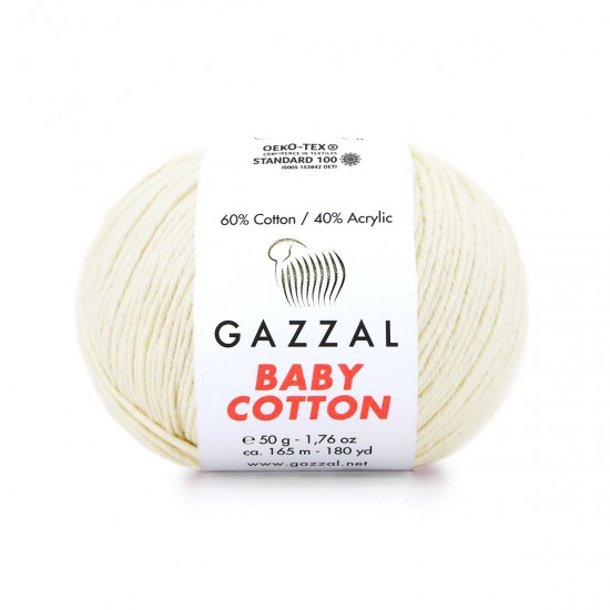Gazzal Baby Cotton Bej El Örgü İpi 3437 Gazzal Baby Cotton Bej El Örgü İpi 3437