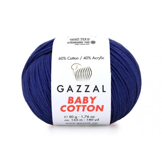 Gazzal Baby Cotton Lacivert El Örgü İpi 3438