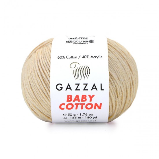 Gazzal Baby Cotton Orta Bej El Örgü İpi 3445