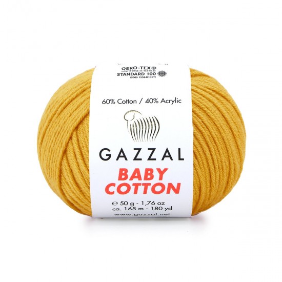 Gazzal Baby Cotton Hardal El Örgü İpi 3447 Gazzal Baby Cotton Hardal El Örgü İpi 3447