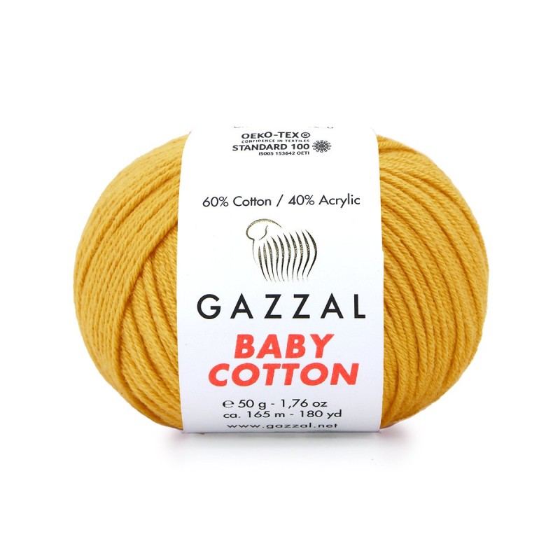 Gazzal Baby Cotton Hardal El Örgü İpi 3447