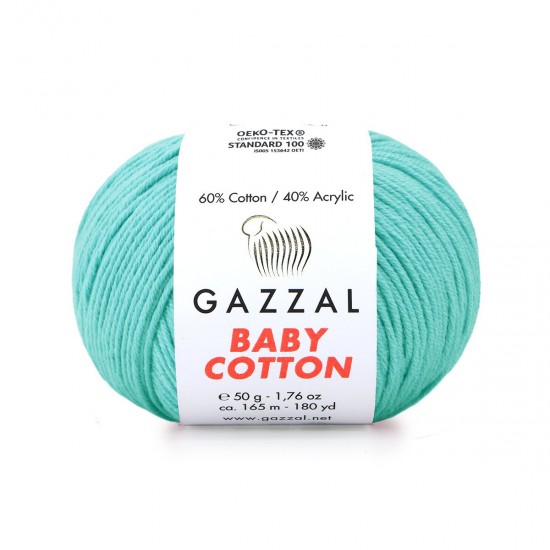 Gazzal Baby Cotton Açık Turkuaz El Örgü İpi 3452