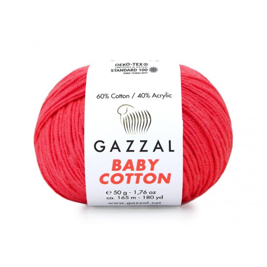 Gazzal Baby Cotton Nar Çiçeği El Örgü İpi 3458