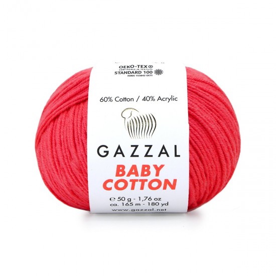 Gazzal Baby Cotton Nar Çiçeği El Örgü İpi 3458 Gazzal Baby Cotton Nar Çiçeği El Örgü İpi 3458