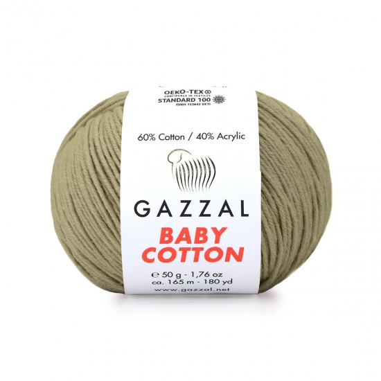 Gazzal Baby Cotton Sütlü Kahve El Örgü İpi 3464 Gazzal Baby Cotton Sütlü Kahve El Örgü İpi 3464