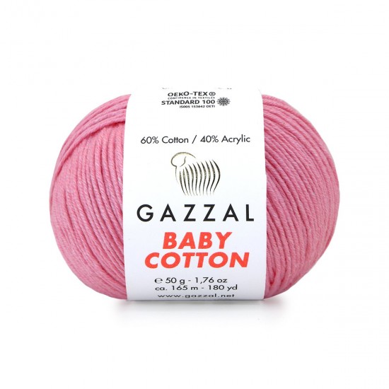 Gazzal Baby Cotton Koyu Pudra El Örgü İpi 3468 Gazzal Baby Cotton Koyu Pudra El Örgü İpi 3468