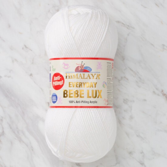 Himalaya Everyday Bebe Lux Beyaz El Örgü İpi 70401 Himalaya Everyday Bebe Lux Beyaz El Örgü İpi 70401