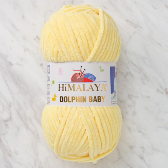 Himalaya Dolphin Baby Açık Sarı Kadife El Örgü İpi 80302 Himalaya Dolphin Baby Açık Sarı Kadife El Örgü İpi 80302