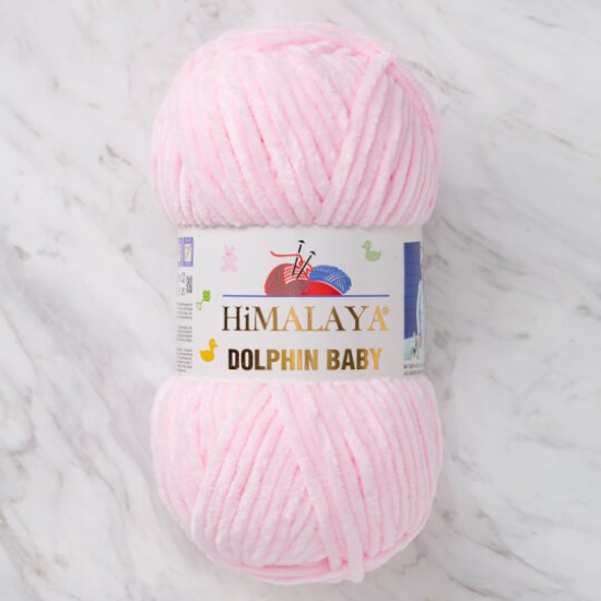 Himalaya Dolphin Baby Bebe Pembe Kadife El Örgü İpi 80303