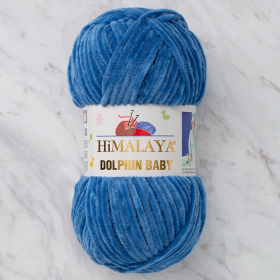 Himalaya Dolphin Baby Parlak Mavi Kadife El Örgü İpi 80341 Himalaya Dolphin Baby Parlak Mavi Kadife El Örgü İpi 80341