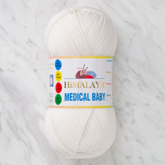 Himalaya Medical Baby Beyaz El Örgü İpi 79201 Himalaya Medical Baby Beyaz El Örgü İpi 79201