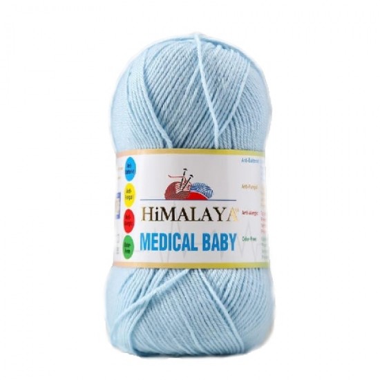 Himalaya Medical Baby Açık Bebe Mavi El Örgü İpi 79218