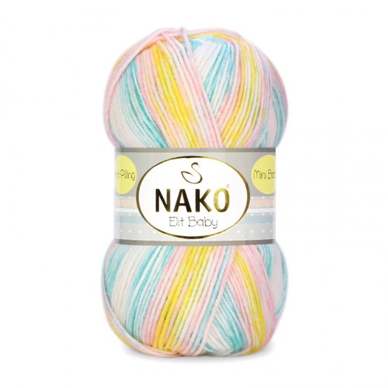Nako Elit Baby Mini Batik El Örgü İpi 32428 Nako Elit Baby Mini Batik El Örgü İpi 32428
