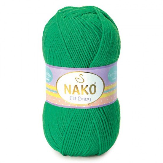 Nako Elit Baby Bambu Yeşili El Örgü İpi 1594 Nako Elit Baby Bambu Yeşili El Örgü İpi 1594