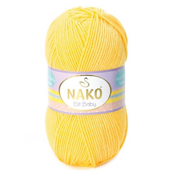 Nako Elit Baby Sarı El Örgü İpi 2857 Nako Elit Baby Sarı El Örgü İpi 2857