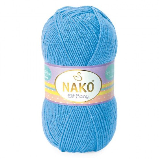 Nako Elit Baby Alaska Mavisi El Örgü İpi 10119