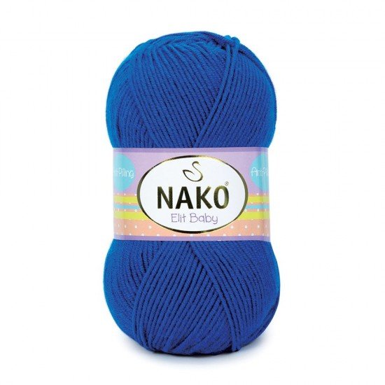 Nako Elit Baby Saks Mavi El Örgü İpi 10346 Nako Elit Baby Saks Mavi El Örgü İpi 10346