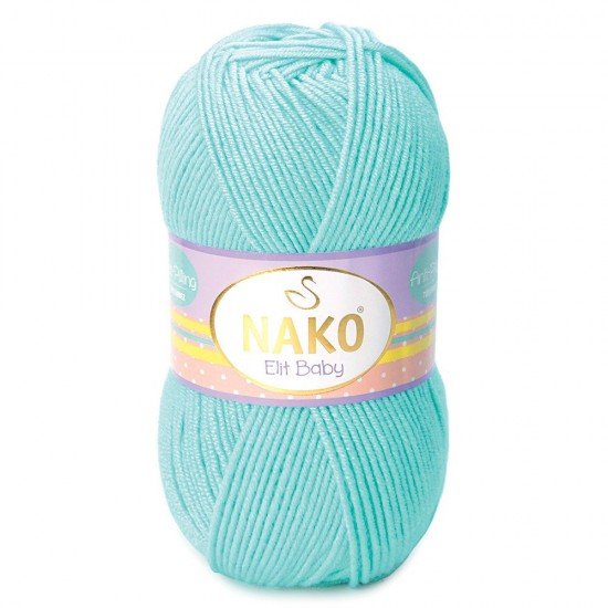Nako Elit Baby Açık Turkuaz El Örgü İpi 10535 Nako Elit Baby Açık Turkuaz El Örgü İpi 10535