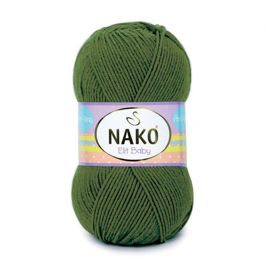 Nako Elit Baby Çam Yeşili El Örgü İpi 10665 Nako Elit Baby Çam Yeşili El Örgü İpi 10665