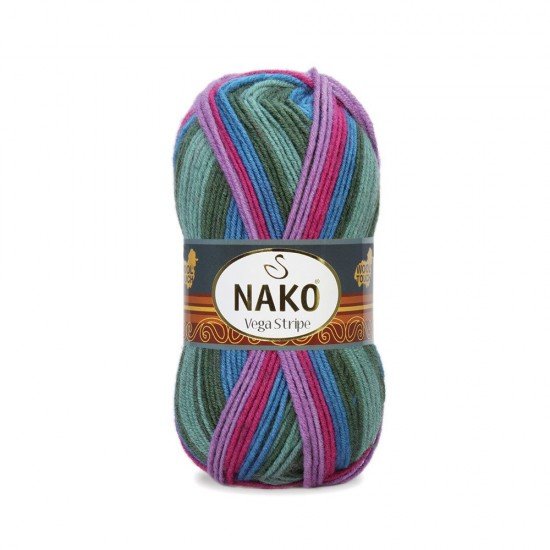 Nako Vega Stripe El Örgü İpi 82408