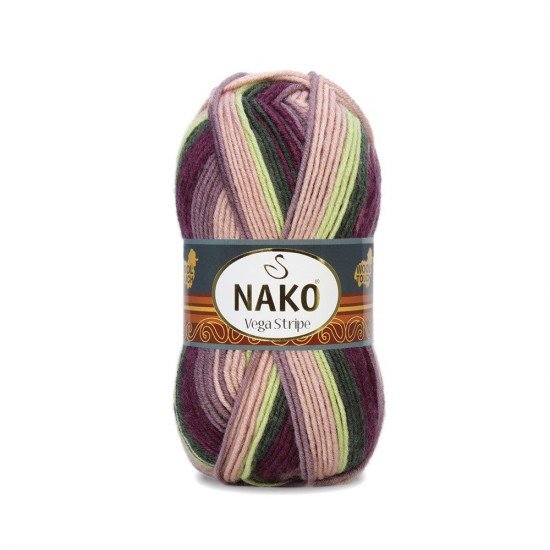 Nako Vega Stripe El Örgü İpi 82414 Nako Vega Stripe El Örgü İpi 82414