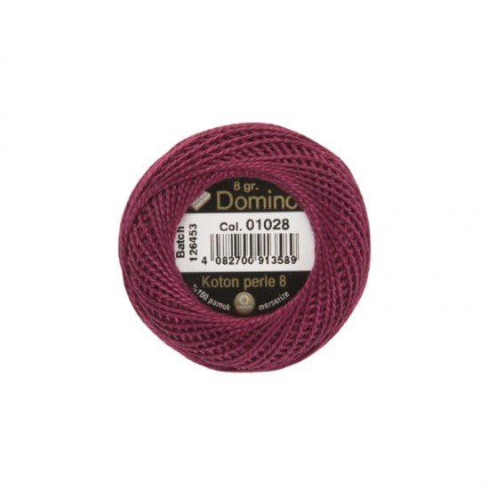 Domino Koton Perle No:8 Etamin ve Kanaviçe İpi 01028 Domino Koton Perle No:8 Etamin ve Kanaviçe İpi 01028