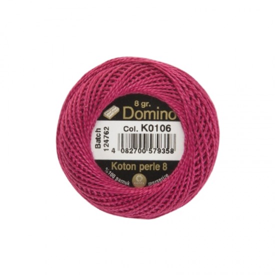 Domino Koton Perle No:8 Etamin ve Kanaviçe İpi K0106 Domino Koton Perle No:8 Etamin ve Kanaviçe İpi K0106