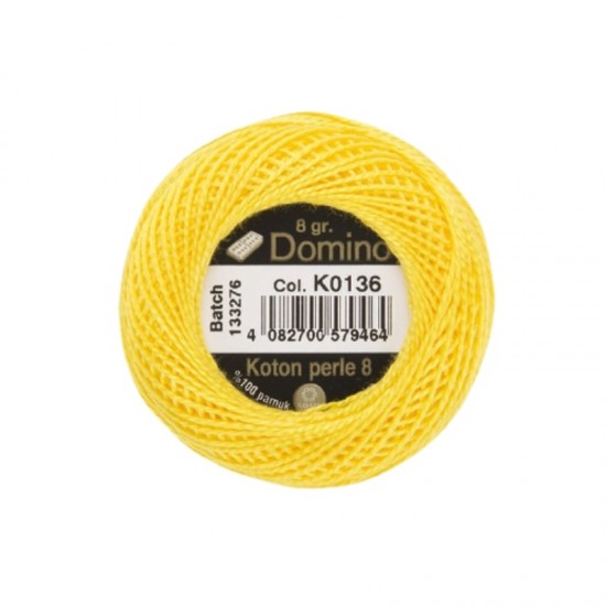 Domino Koton Perle No:8 Etamin ve Kanaviçe İpi K0136 Domino Koton Perle No:8 Etamin ve Kanaviçe İpi K0136