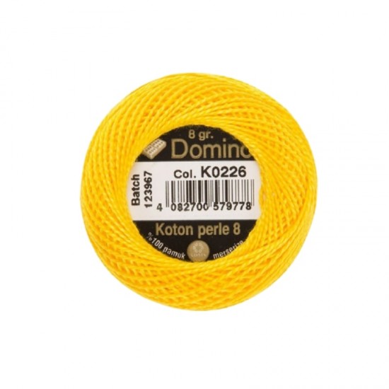 Domino Koton Perle No:8 Etamin ve Kanaviçe İpi K0226 Domino Koton Perle No:8 Etamin ve Kanaviçe İpi K0226